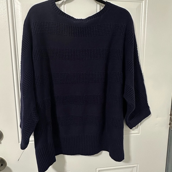Liz Claiborne Women's Dark Blue Crew, 3/4 sleeves, Neck Sweater, Size 2X NWOT - Picture 6 of 11